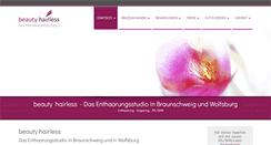 Desktop Screenshot of beauty-hairless.de