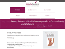 Tablet Screenshot of beauty-hairless.de